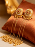 Zulekha Gulnaaz Meenakari Heritage Brass Ghungroo Earrings