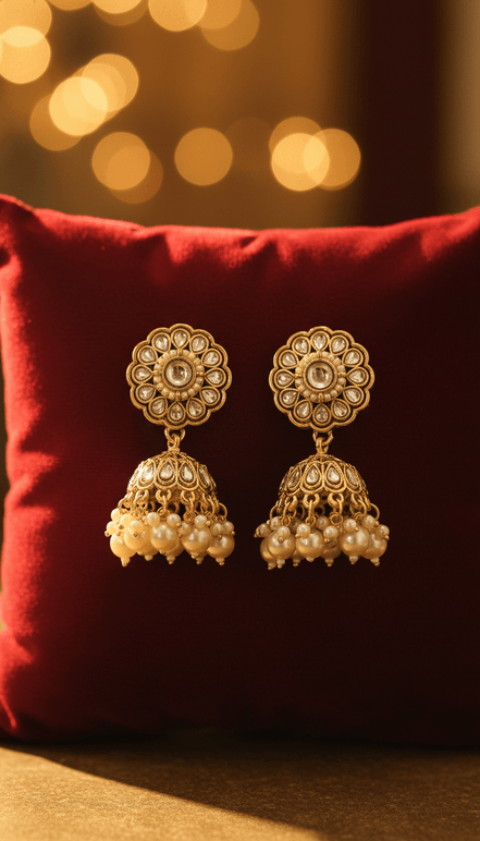 Zulekha Rajwada Pearl Kundan Set