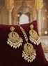 Zulekha Peacock Glow Kundan Maangtika & Jhumka Set