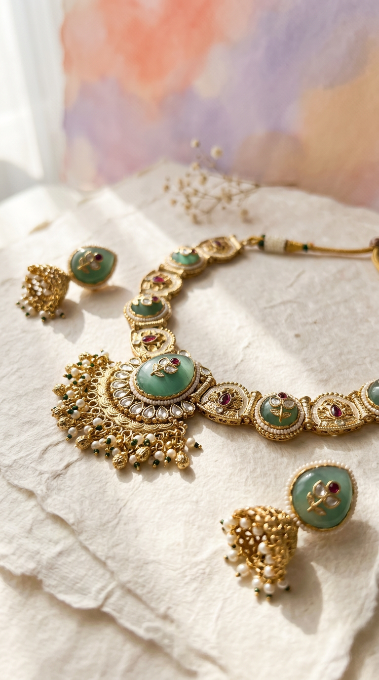 Zulekha Rajsi Viraasat Set – heritage kundan bridal necklace set