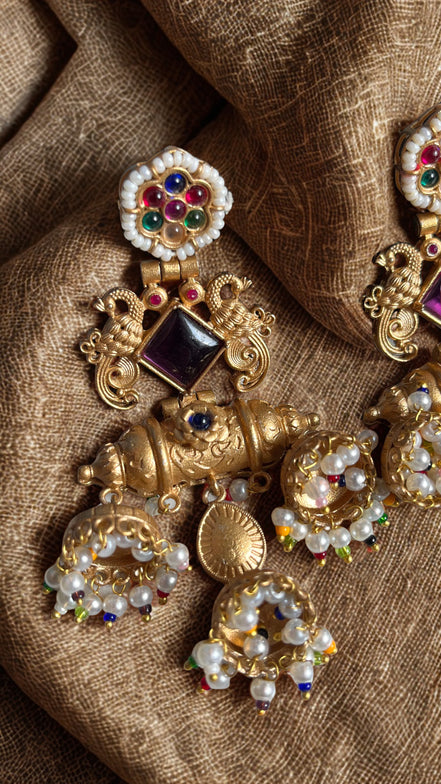 Zulekha Mayura Ratna Jhumkas