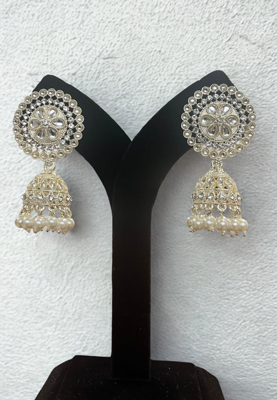 Zulekha Rajwada Pearl Filigree Jhumkas