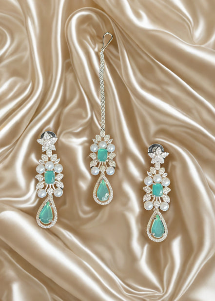 Zulekha Mint Serenity Pearl Necklace Set