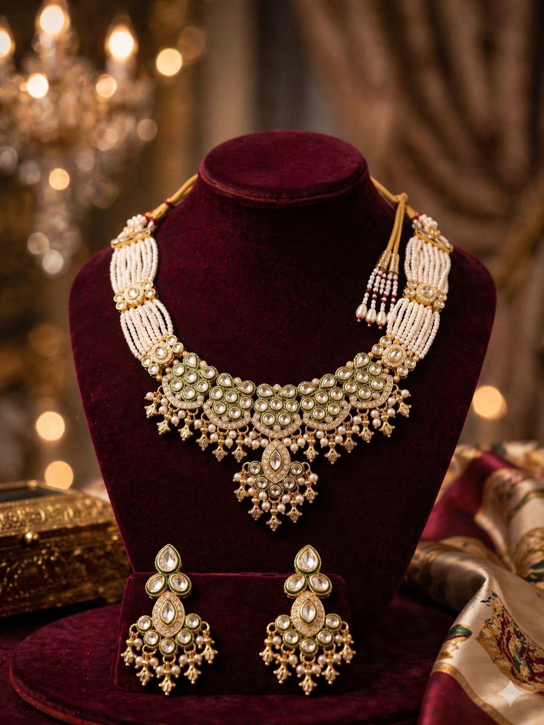 Zulekha Rajsi Shrinika Set – kundan bridal necklace set