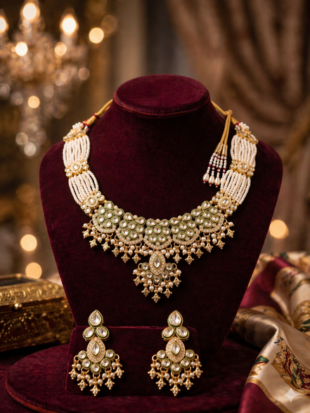 Zulekha Rajsi Shrinika Set – kundan bridal necklace set