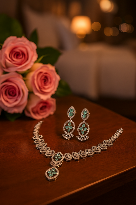 Zulekha EternaGlow Emerald Set