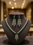 Zulekha Emerald Elegance Diamond Necklace Set