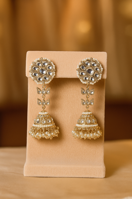 Zulekha Padmakshi Kundan and Pearl Jhumka