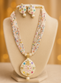 Zulekha Meenakari Blossom Beaded Set