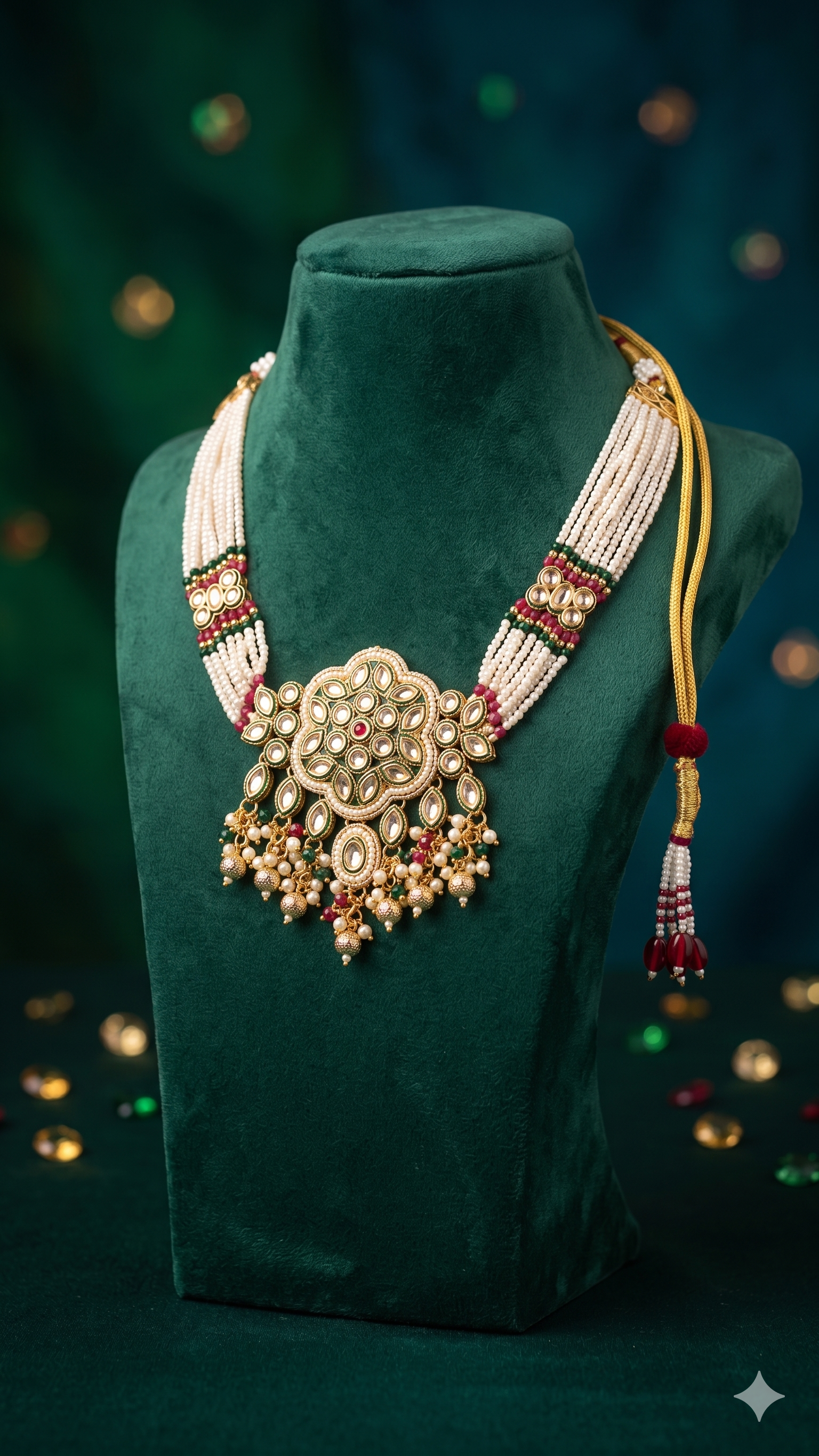 Zulekha Rajsi Varnika Set – kundan and polki bridal necklace set