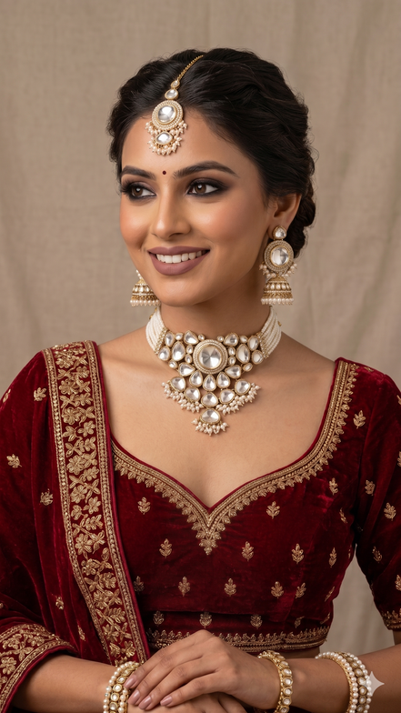 Zulekha Kundan Prabha Bridal Set – kundan bridal necklace set