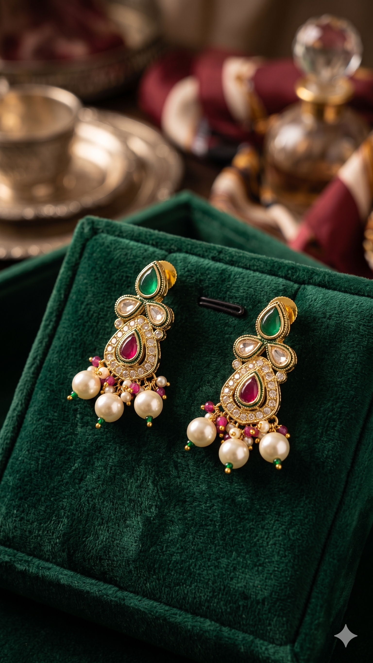 Zulekha Rajsi Ratnamala Set – kundan long necklace bridal set