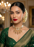 Zulekha Rajsi Vaibhav Polki Pearl Set – polki and pearl bridal necklace set