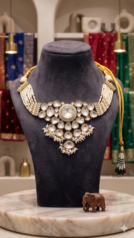 Zulekha Kundan Prabha Bridal Set – kundan bridal necklace set