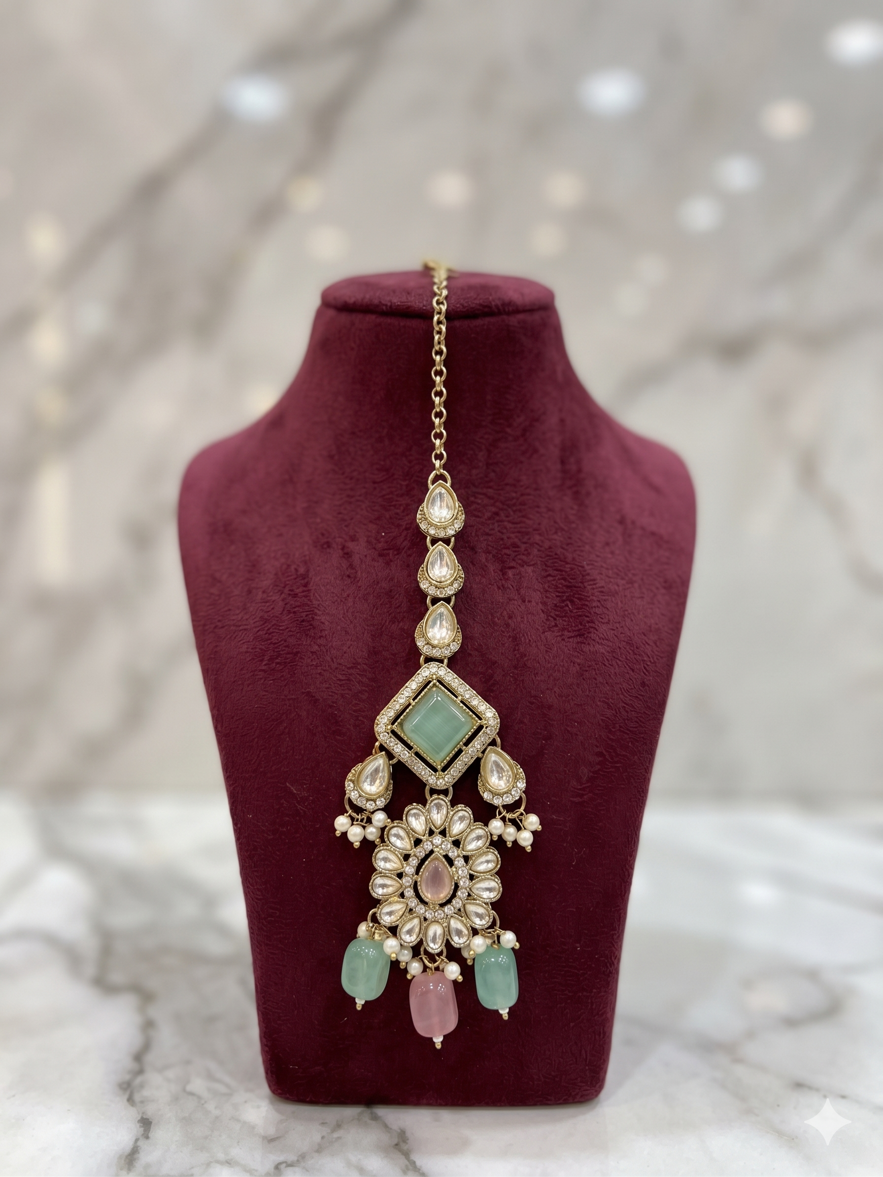 Zulekha Lumi Drop Necklace Set – luxe bridal necklace and earring set