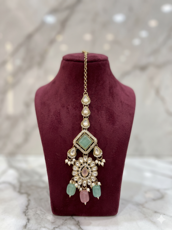 Zulekha Lumi Drop Necklace Set – luxe bridal necklace and earring set