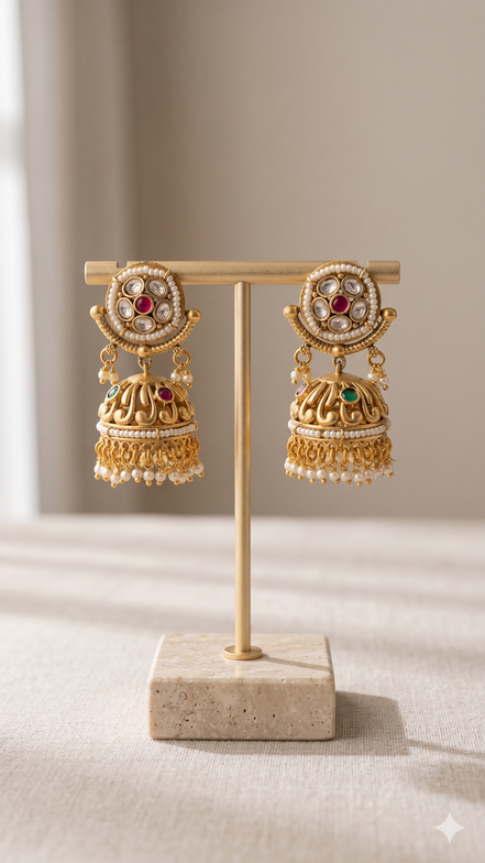 Zulekha Rajsi Vaibhav Polki Pearl Set – polki and pearl bridal necklace set