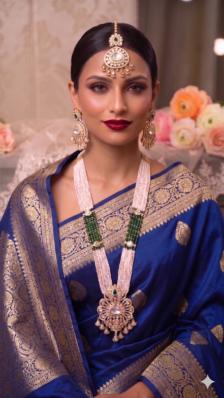 Zulekha Prabha Ratnavali Bridal Set – kundan bridal necklace set