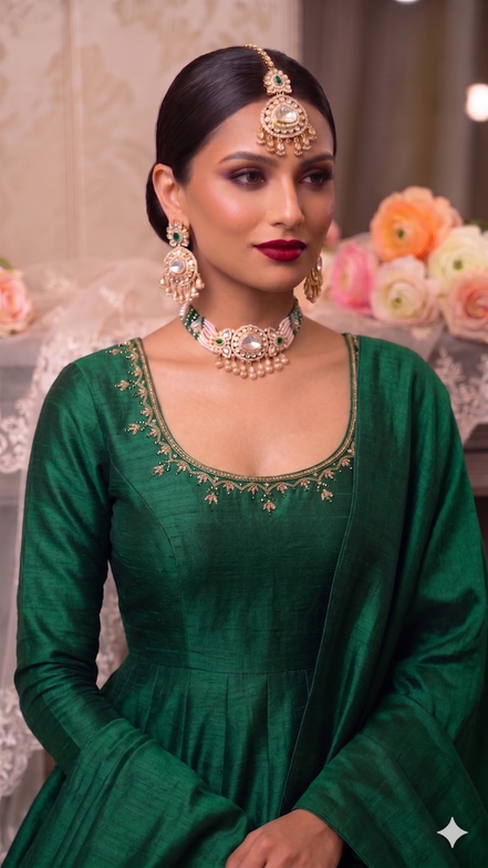 Zulekha Prabha Ratnavali Bridal Set – kundan bridal necklace set