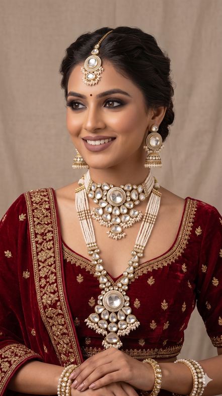 Zulekha Kundan Prabha Bridal Set – kundan bridal necklace set