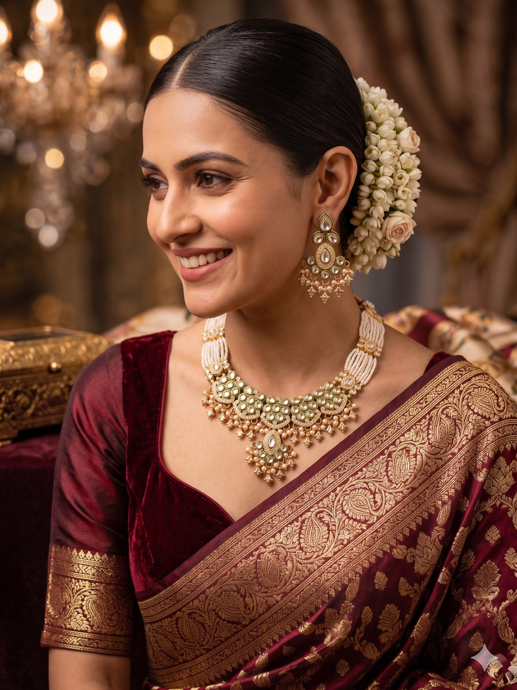 Zulekha Rajsi Shrinika Set – kundan bridal necklace set