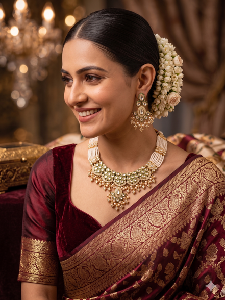 Zulekha Rajsi Shrinika Set – kundan bridal necklace set