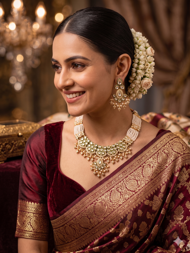 Zulekha Rajsi Shrinika Set – kundan bridal necklace set