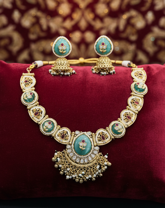 Zulekha Rajsi Viraasat Set – heritage kundan bridal necklace set