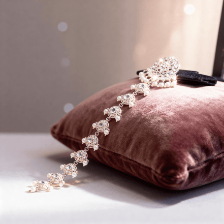 Zulekha-Shehnai-Silver-Kundan-Pearl-Braid-Ornament-Choti