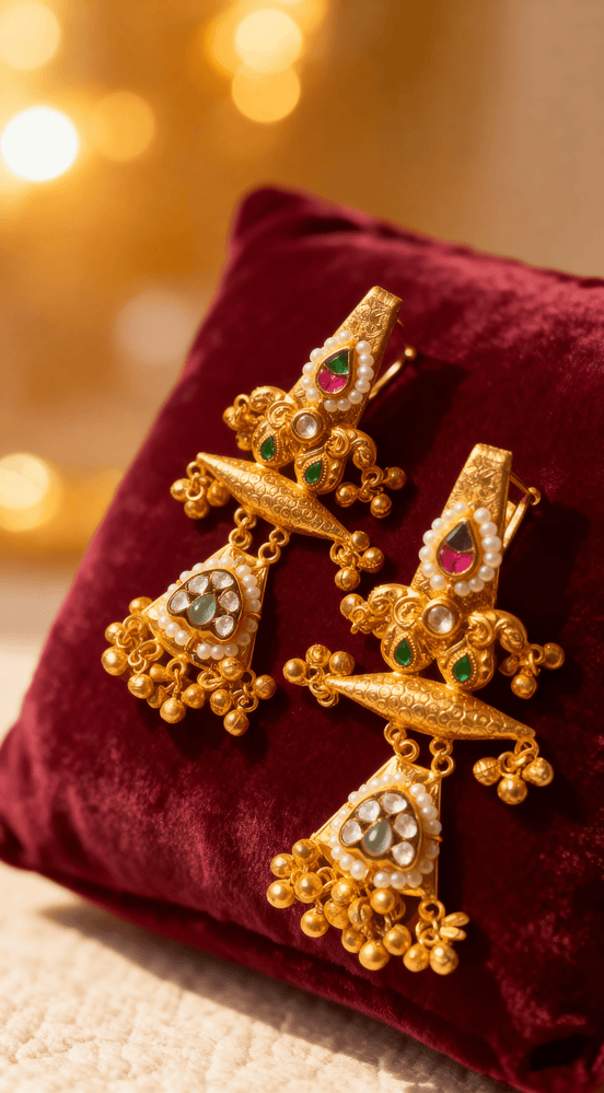 Zulekha Devika Temple Ghunghroo Earrings