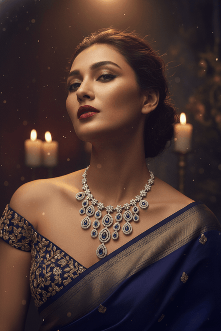 Zulekha Royal Sapphire Cascade Set