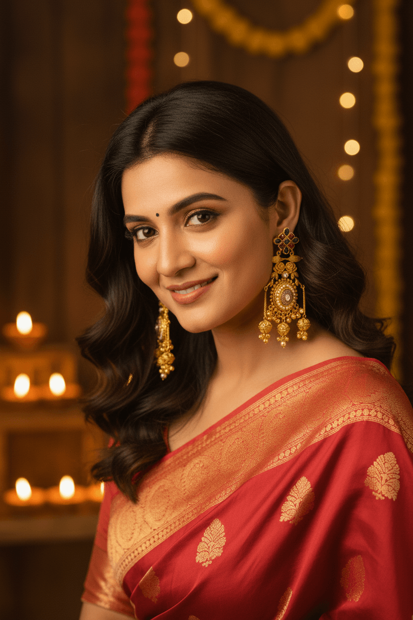 Zulekha Divya Shringar Temple Jhumkas