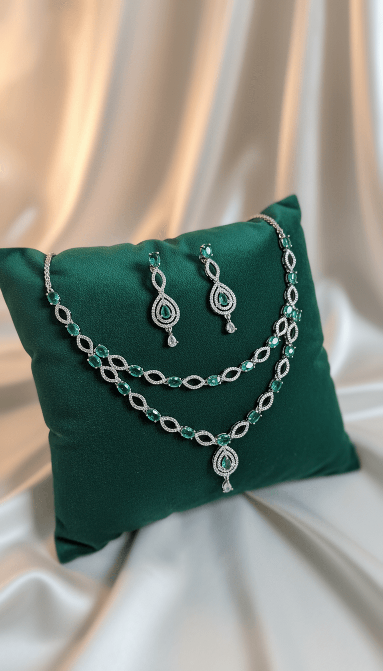 Zulekha Eterna Emerald Elegance Necklace