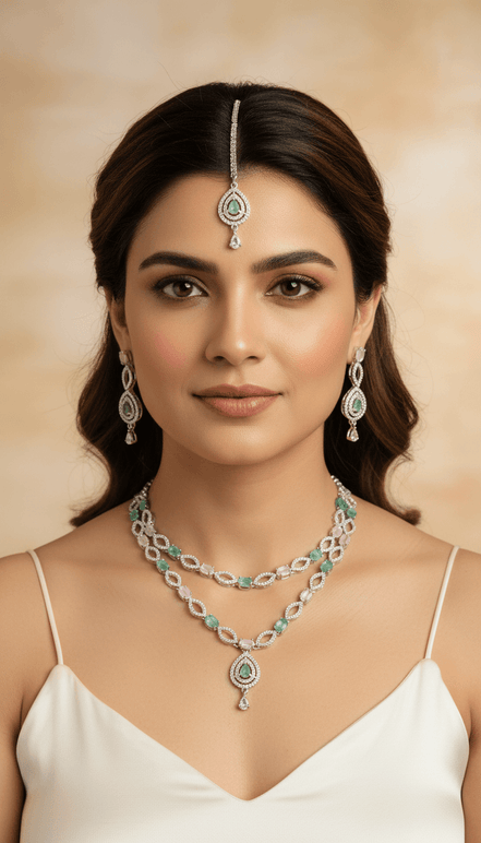 Zulekha Elegant Pastel Gemstone Jewelry Set