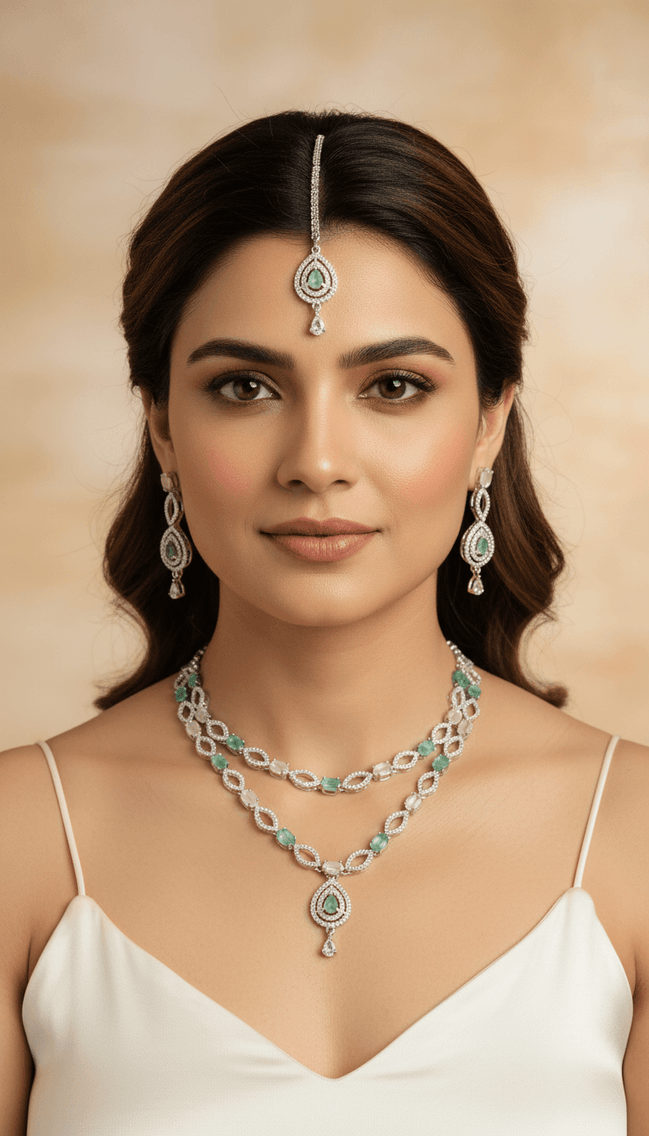 Zulekha Elegant Pastel Gemstone Jewelry Set