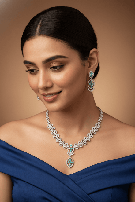 Zulekha EternaGlow Emerald Set