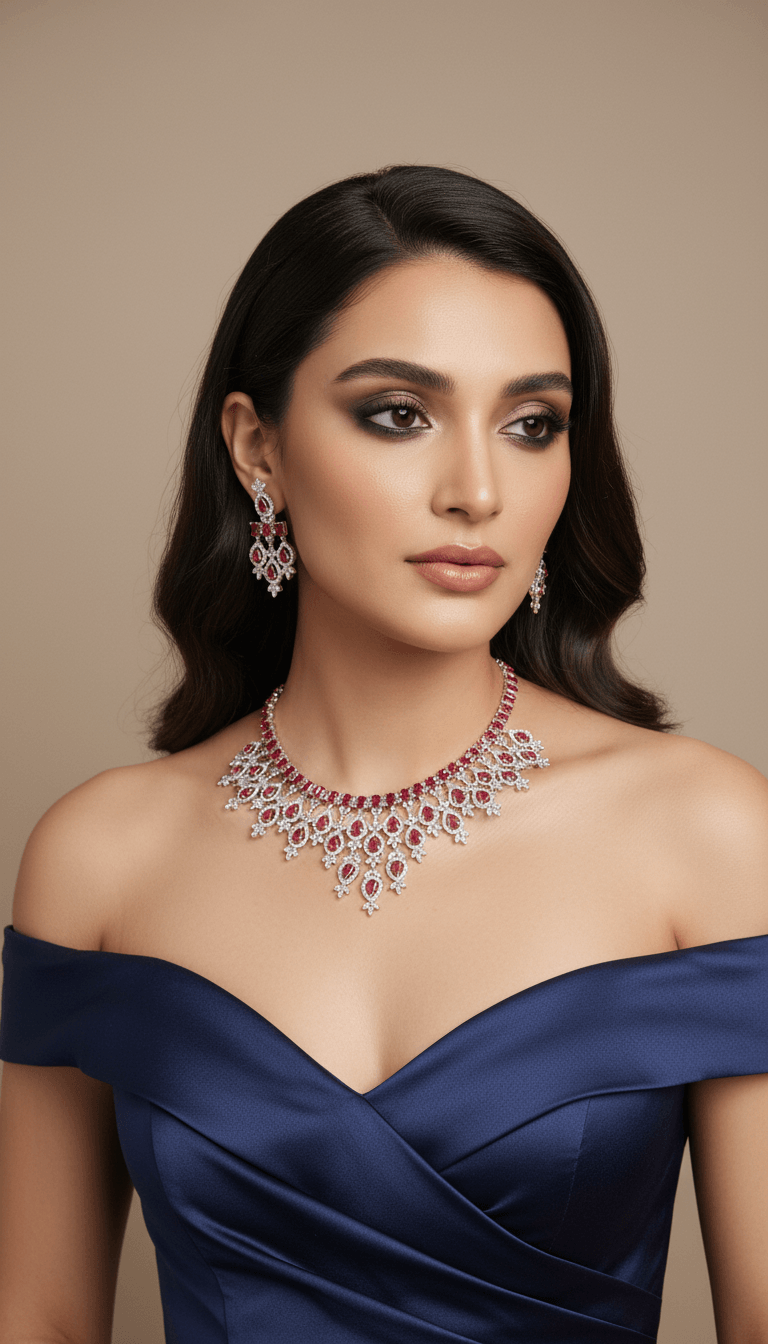 Zulekha Crimson Elegance Set