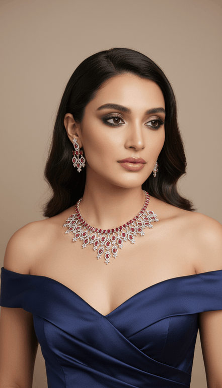 Zulekha Crimson Elegance Set