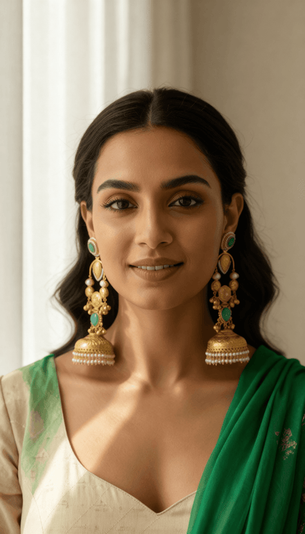 Zulekha Raajsi Panna Jhumka