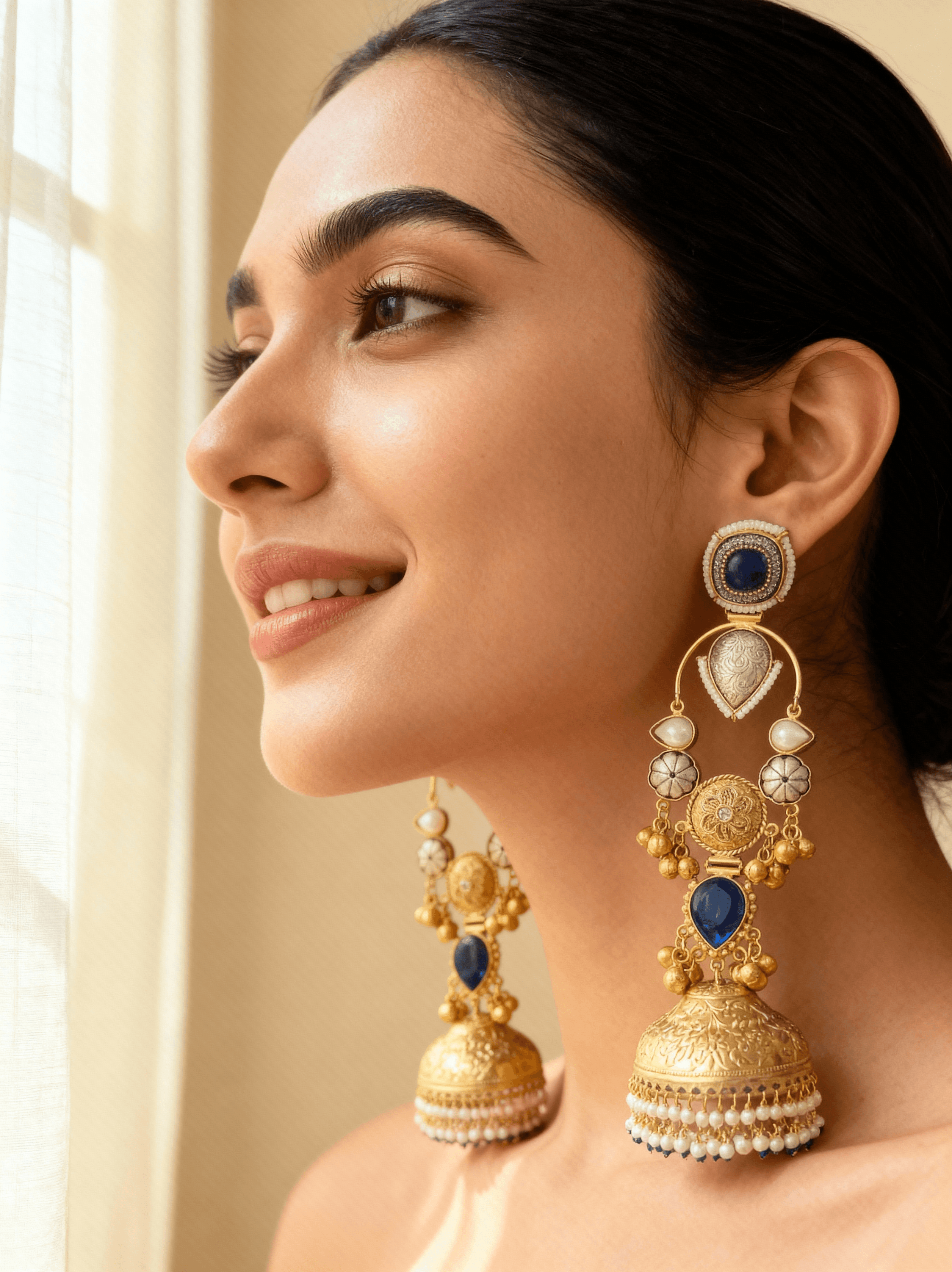 Zulekha Raajsi Neelam Jhumka