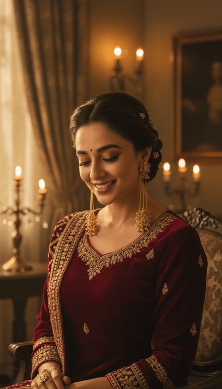 Zulekha Palki Heritage Brass Ghungroo Earrings