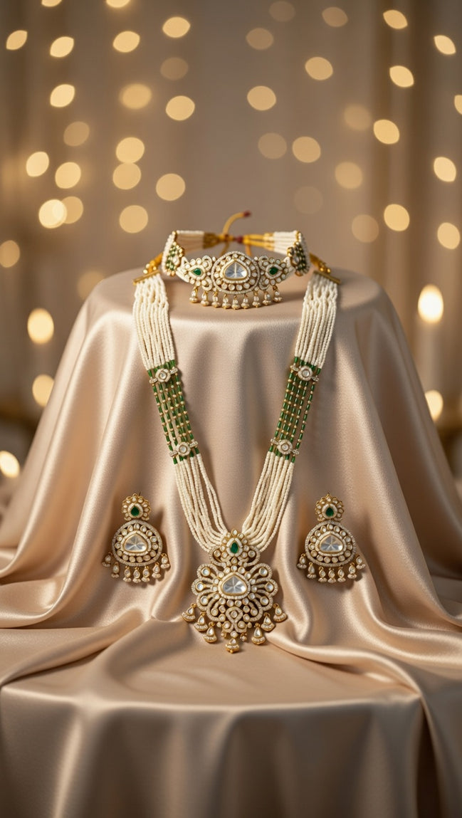 Zulekha Prabha Ratnavali Bridal Set – kundan bridal necklace set