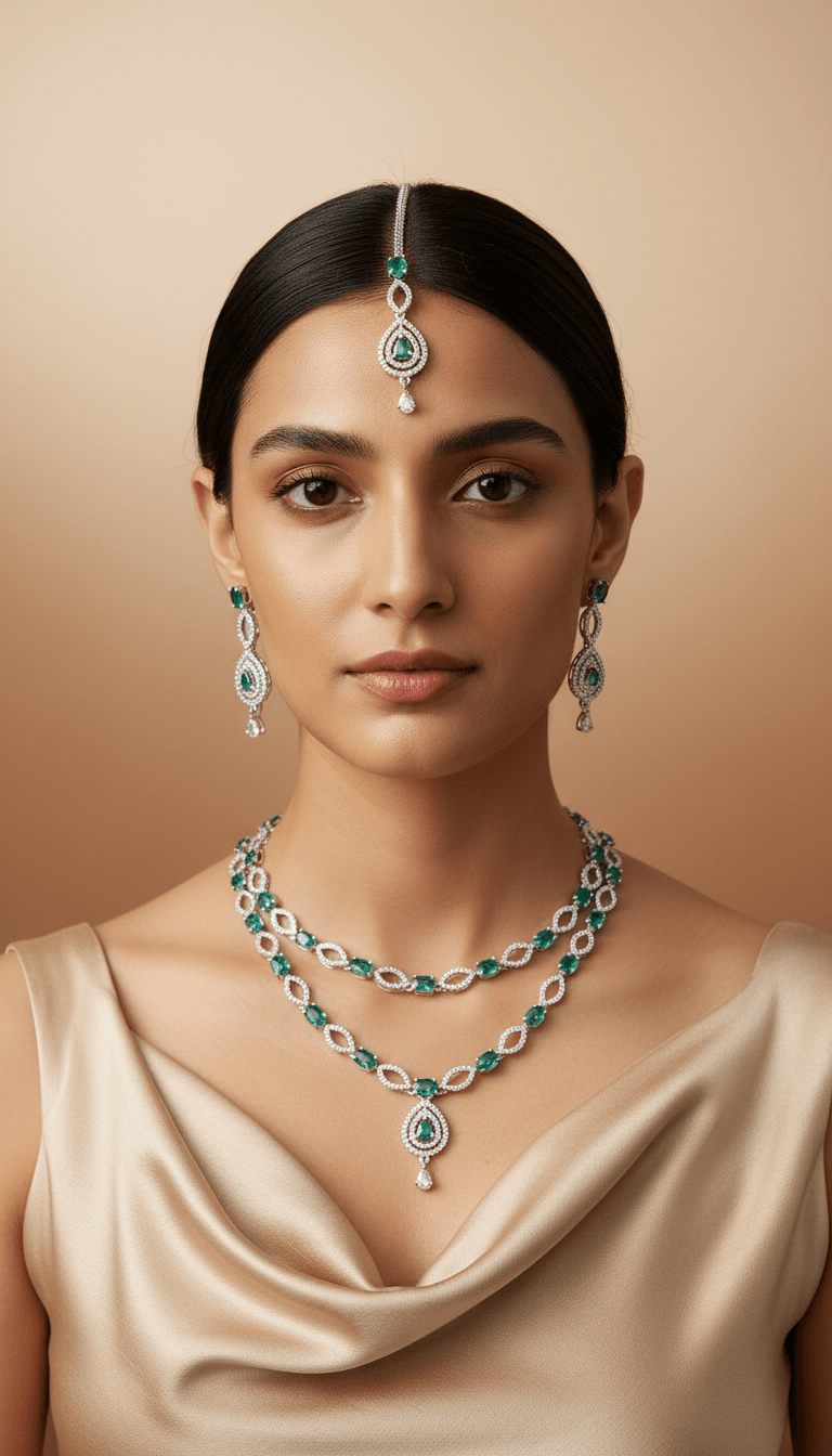 Zulekha Eterna Emerald Elegance Necklace