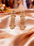 Zulekha Maharani Antique Kundan Cascade Earrings – antique kundan cascade ethnic earrings