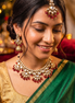 Zulekha Rakta Prabha Necklace Set – red necklace and earring set