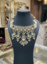 Zulekha Shvet Ratna Jhalar Bridal Set – white stone jhalar bridal necklace set