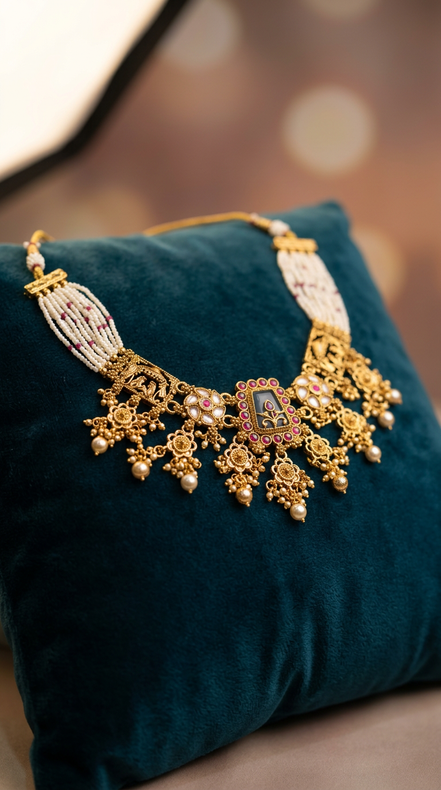 Zulekha Vedika Shringar Set – bridal necklace and earring set