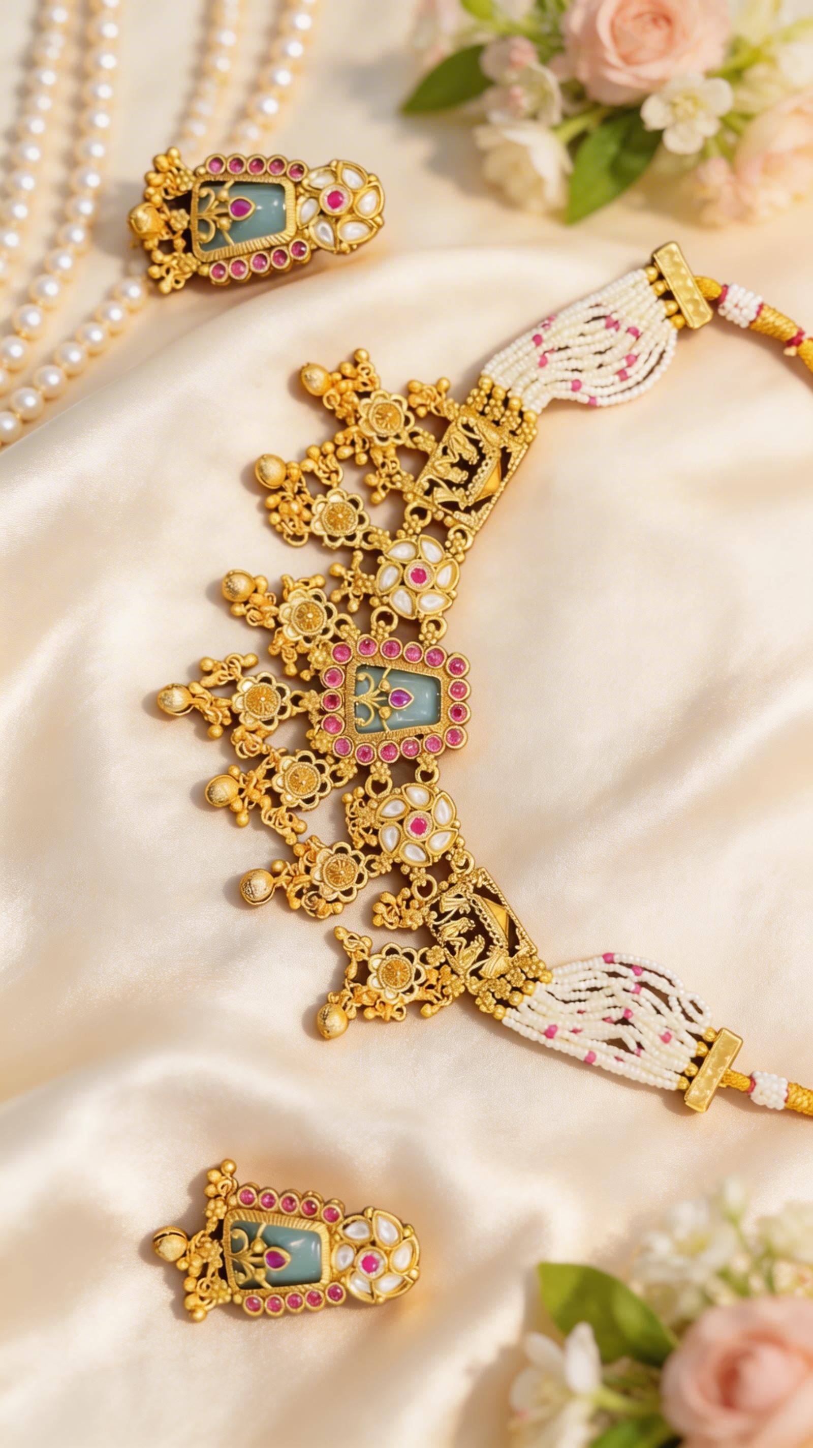 Zulekha Vedika Shringar Set – bridal necklace and earring set